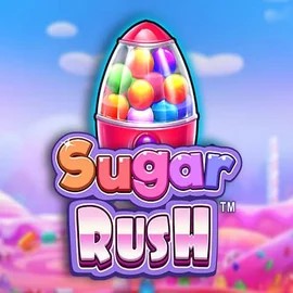 Sugar Rush slot logo by Pragmatic Play at Novibet Casino